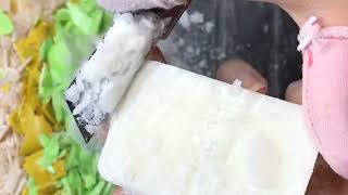 ASMR.Satisfying soap cutting.Soap carving.Relaxing sound 211