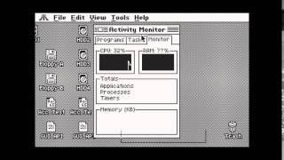 Celebrity WIP task manager on 8-bit Atari Multitasking Graphical OS Wealth