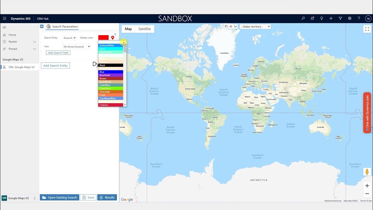 Google Maps for Dynamics 365