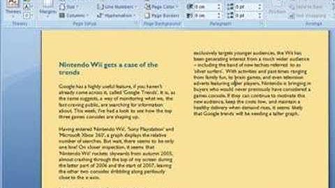 Word 2007 - Inserting Columns