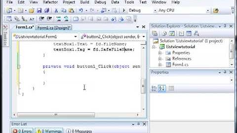 Using ListViews - Adding and Removing Items - C# Visual Studio 2008
