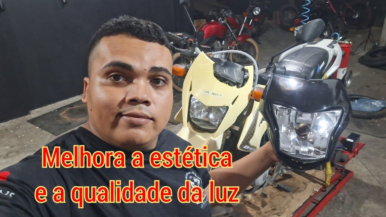 COMO ADPTAR O FAROL DA BROS 2014 NA BROS ANTIGA E MELHORA 50% DA LUZ
