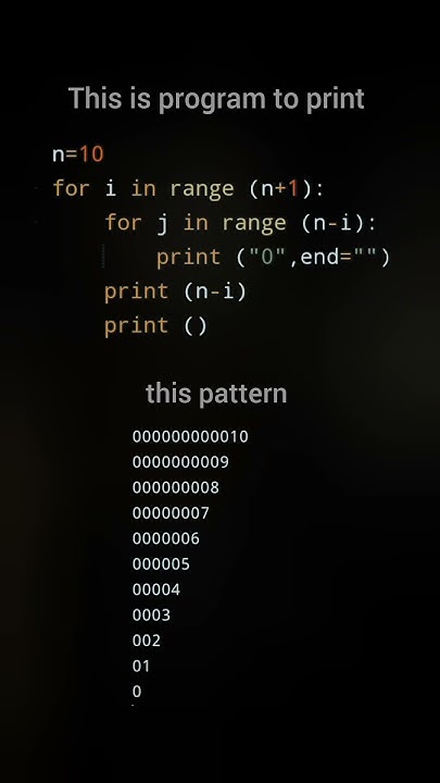 Python for beginners. Python pattern printing tricks #pythonpattern # ...