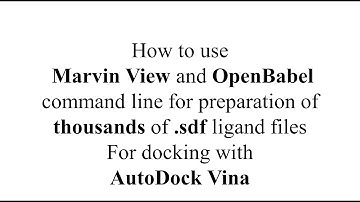 How to prepare ligand libraries for docking with Vina