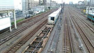 EF66　貨物列車　鶴見駅にて　‎2017‎年‎7‎月‎5‎日