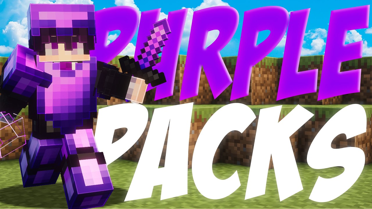 入手困難！即完売！やりら　drip　ゎ　かっこいい mnml PURPLE BEST Purple Texture Packs 1.21+ - YouTube