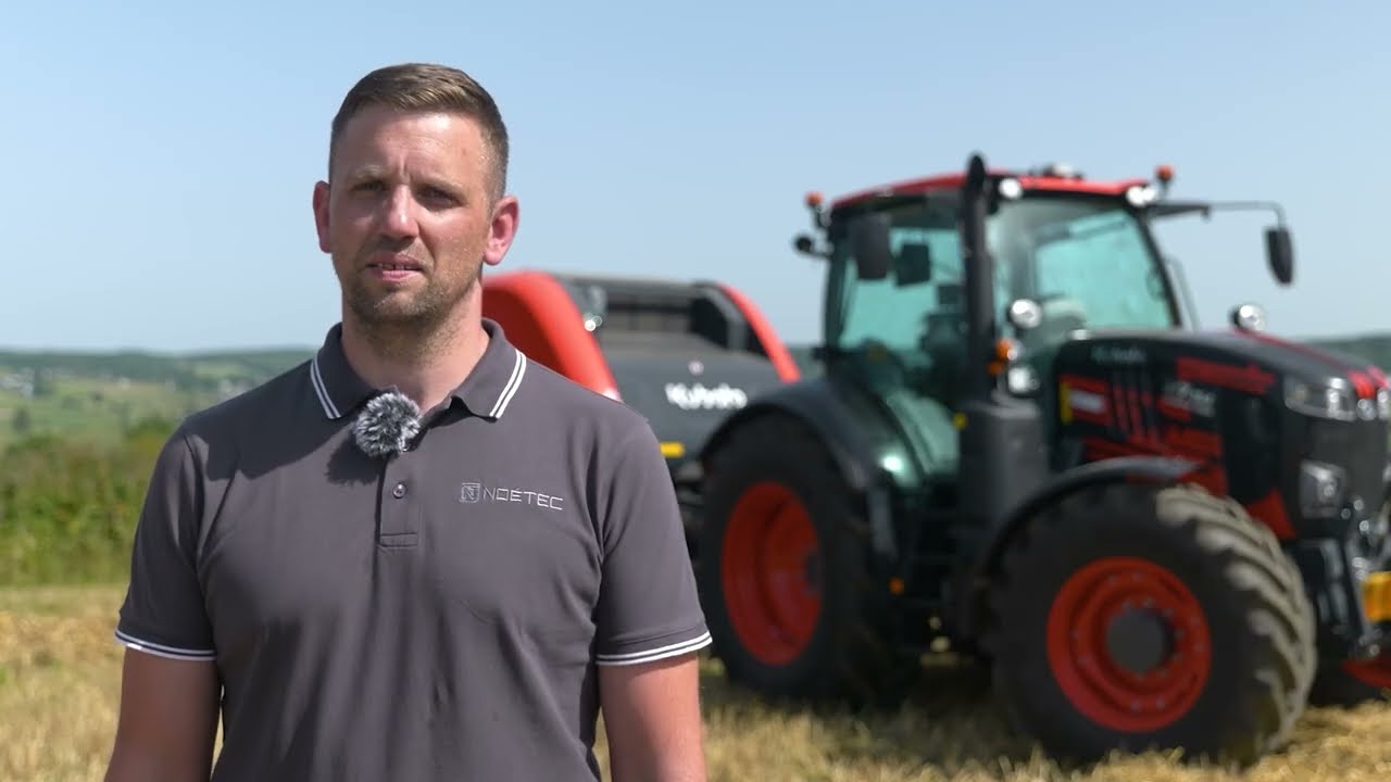 Kubota M7-154 met Kubota BV6000-balenpers met TIM Pack