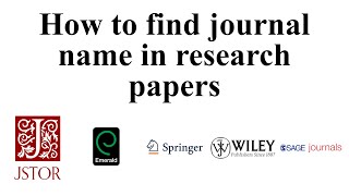 How to find journal name in research paper