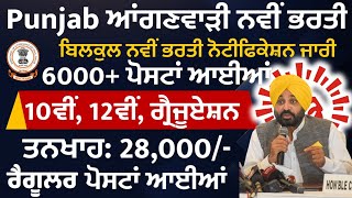 Punjab Anganwadi Bharti 2025Punjab Anganwadi Recruitment 2025Punjab Govt Jobs 2025