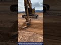 Excavator Soil Grading Machine Work for Ground Shoulder Maintenance and Leveling