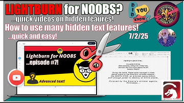 😲 Ontdek alle tekstgereedschapsfuncties in Lightburn!