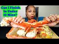 DESHELL AND EAT CRAB LEGS CHALLENGE!!