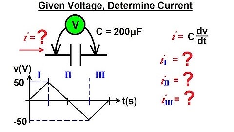 Electrical Engineering: Ch 6: Capacitors (15 of 26) Given Voltage, Determine Current=?