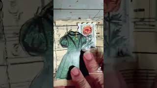 Mini Junk Journal vintage dress book