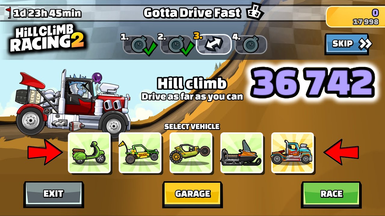 Direção Noturna do Hill Climb Racing 2 