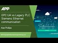 Siemens Legacy PLC Ethernet communication vs OPC UA