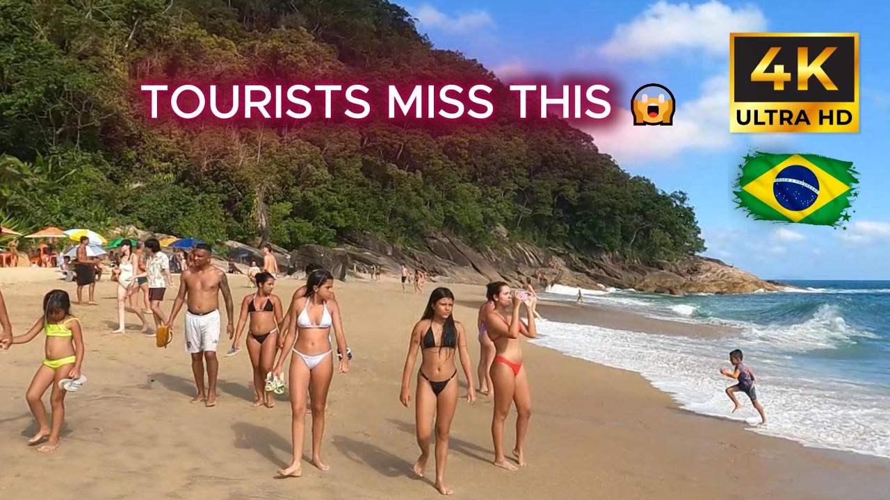 Пляж Сунунга 🇧🇷: Скрытый Рай, Который Пропускают 99% Туристов 😱🌴 | 4K Walking Tour