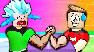 Hacemos duelos de PULSOS en Roblox!! Los Polo se ponen CACHAS!!