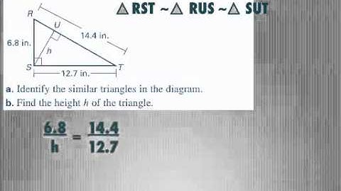 Chapter 9 Section 1 - Similar Right Triangles(Geo)