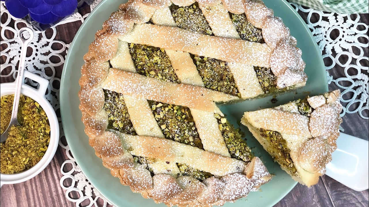CROSTATA CREMOSA Torta della nonna al pistacchio | Ricetta facile TART AND PISTACCHIO CREAM