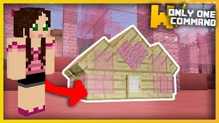 Minecraft - Pat & Jen's MINIATURE HOUSE and weapons With Only two Command Blocks!