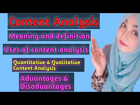 Video: Content Analysis In Sociology