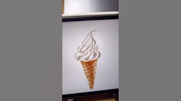 Watercolor drawing of ice cream in #procreate #procreatebrushes #watercolor #watercolordrawing #art