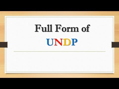 UNDP இன் முழு வடிவம் || உனக்கு தெரியுமா?