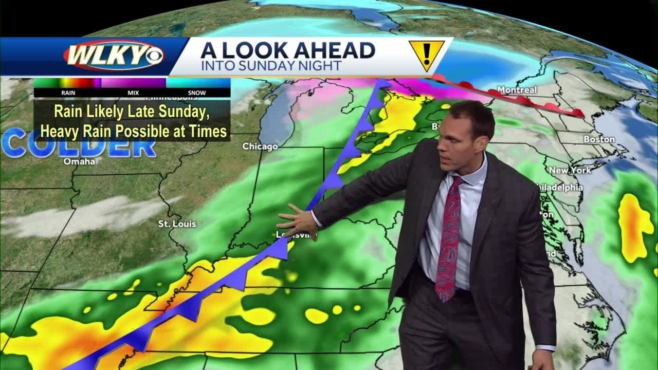 Cooler temps with rain chances ahead for the weekend - YouTube