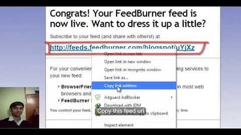 Feedburner tutorial for blogger