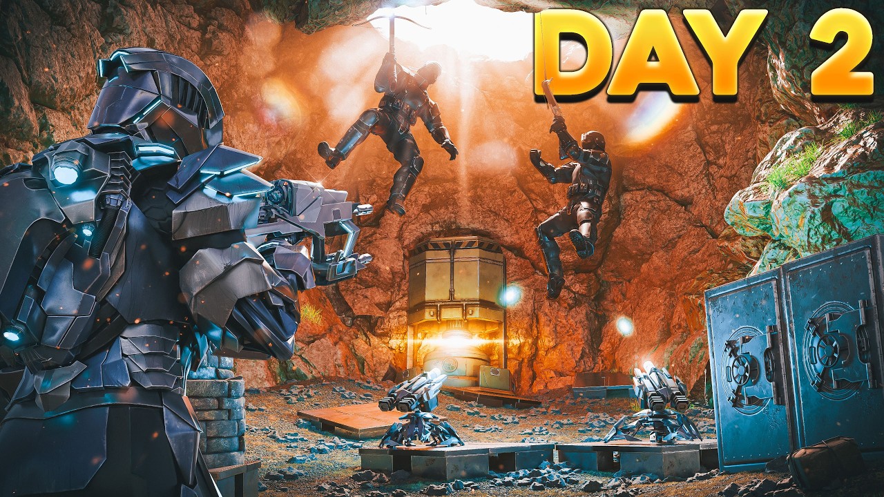 I Solo Defend ARK's Biggest Dropdown Cave in ARK: Survival Evolved