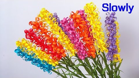 ABC TV | How To Make Lavender Paper Flower From Color Print Paper (Slowly)- Craft Tutorial