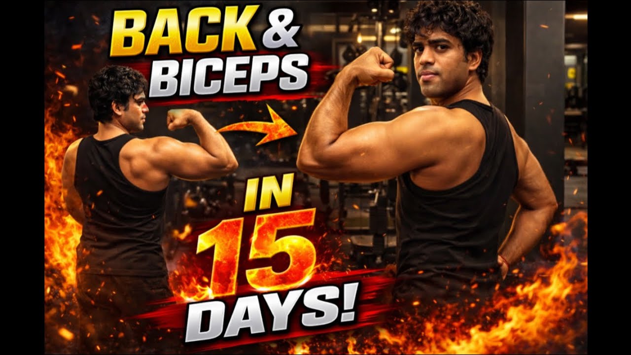 Back And Biecepe workout In 15 Days Challenge || How to Grow🏋️💪