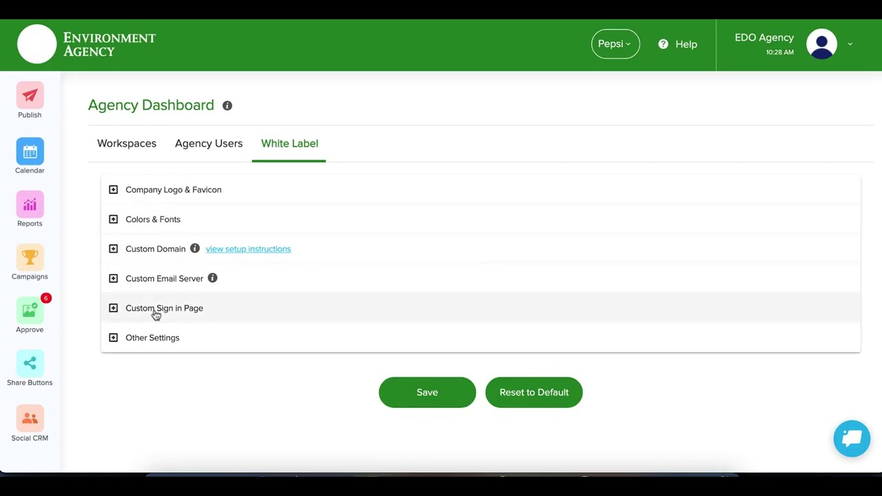 NEW FEATURE: White Label Users Can Create a Custom Sign In Page