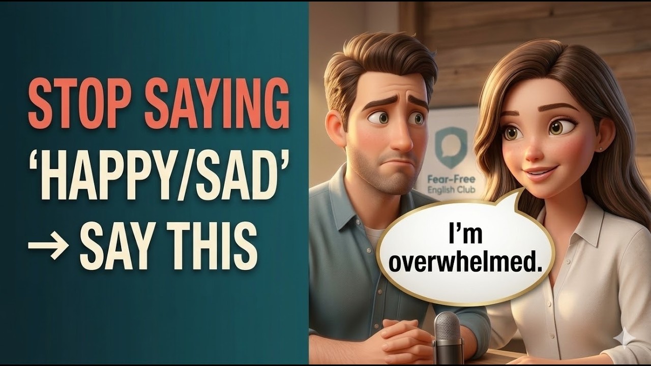 Talking About Feelings in English | Sound More Natural (Easy Conversation Practice) (A2–B1)