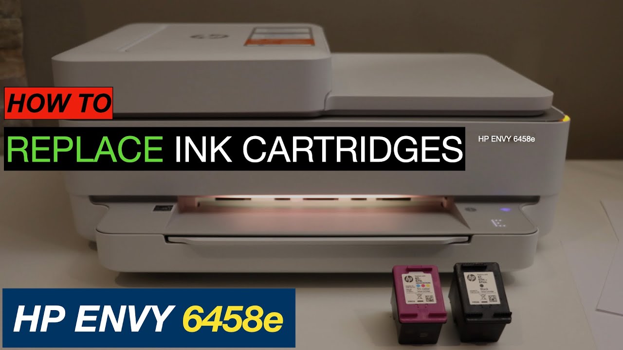 HP ENVY 6458e Ink Replacement Video. - YouTube