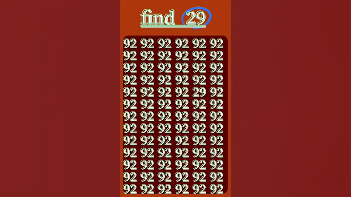 Optical Illusion IQ Test: If You Can Spot the Number [29] In 10 Seconds, You Have genius! #short