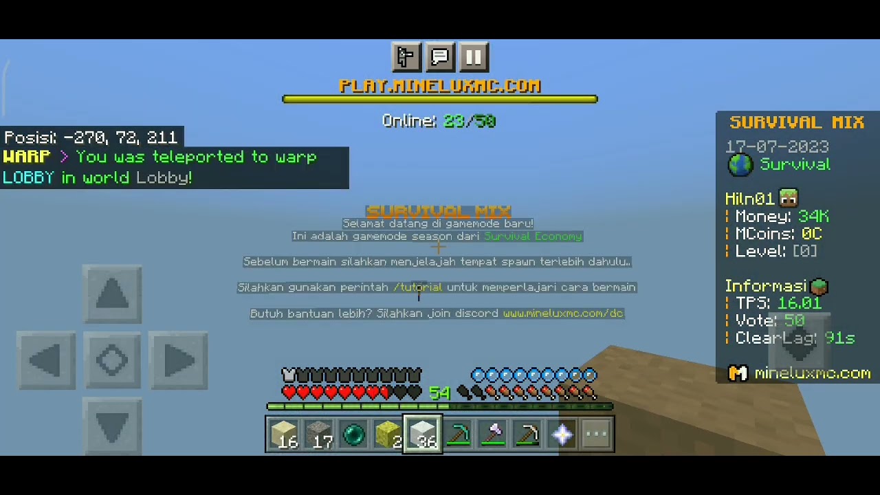Survival Minecraft Server ( Minelux ) - YouTube