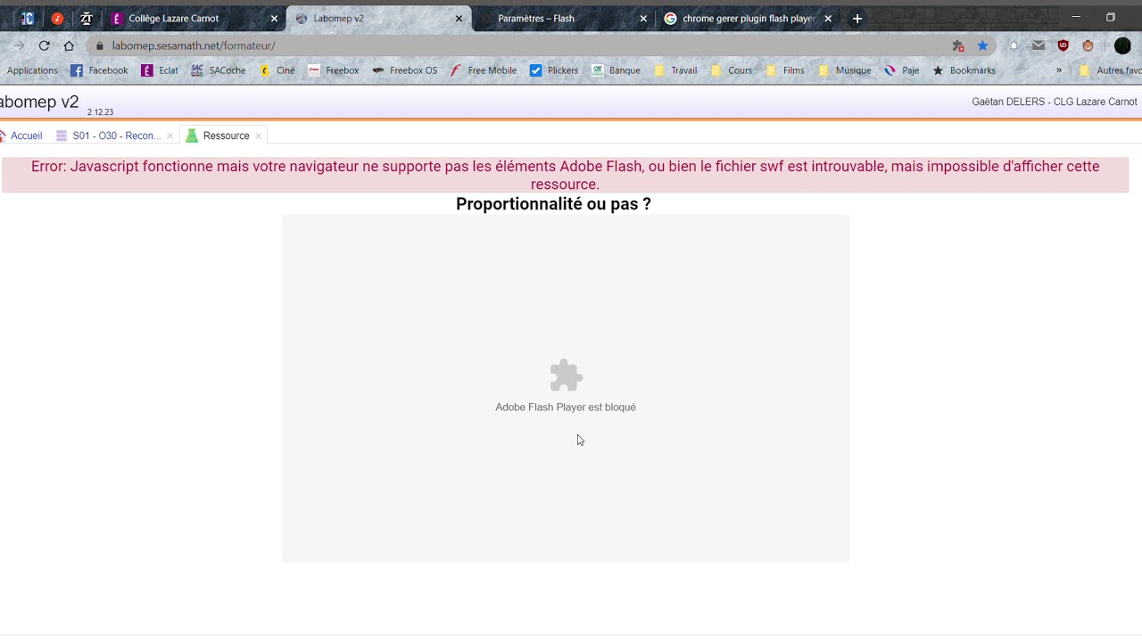 Problème plugin Adobe Flash Player - YouTube