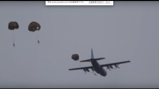 第一空挺団 空挺降下 C-130 新田原エアフェスタ 20151206 第一空挺団 空挺降下 C-130 新田原エアフェスタ 20151206