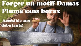 Tuto Pour Réaliser Facilement Une Lame Damas Motif Plume Sans Borax