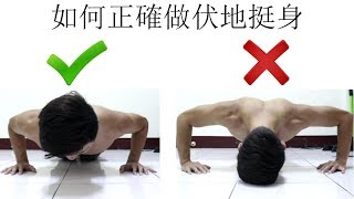 最棒的徒手健身動作伏地挺身動作教學PUSH UP Tutorial