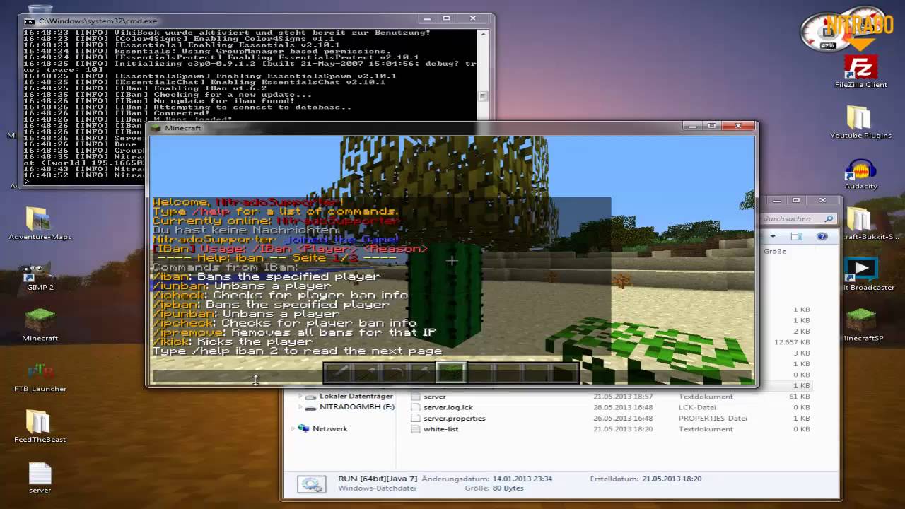 Minecraft Server Plugin - IBan 1.5.2 [Tutorial|German|HD] - YouTube