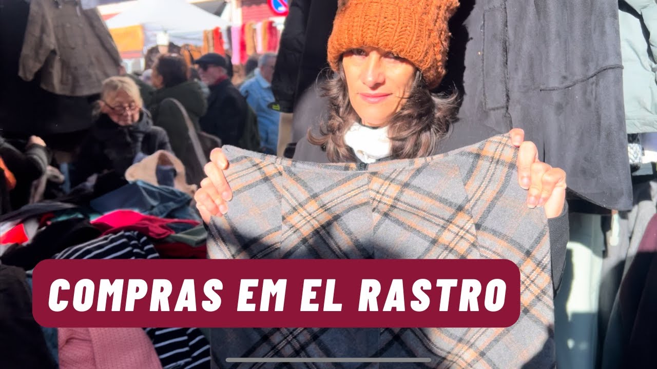 COMPRAS EM MADRID: Roupas de 1€ e 2€ na FEIRA EL RASTRO 🛍️