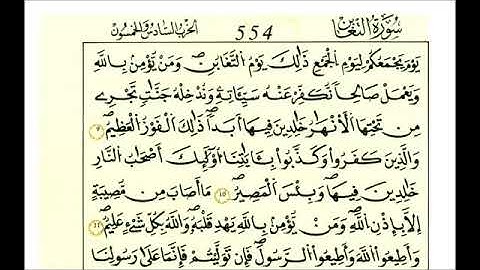 سورة التغابن - الشيخ علي الحذيفي - رواية قالون