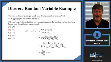 Discrete Random Variable Example ​​​​(SOA Exam P – Probability – Univariate Random Variables Module)