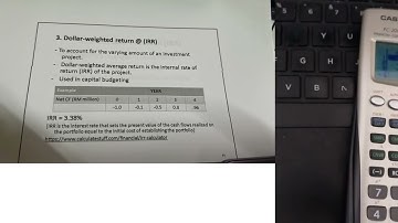 How to used Casio Financial Calculator to calculate IRR