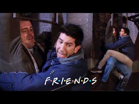 Ross Uses Joey’s Body as a Ladder to Escape | Friends