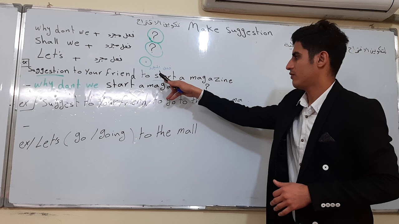 موضوع الاقتراح (Make suggestions) للصف الثاني متوسط