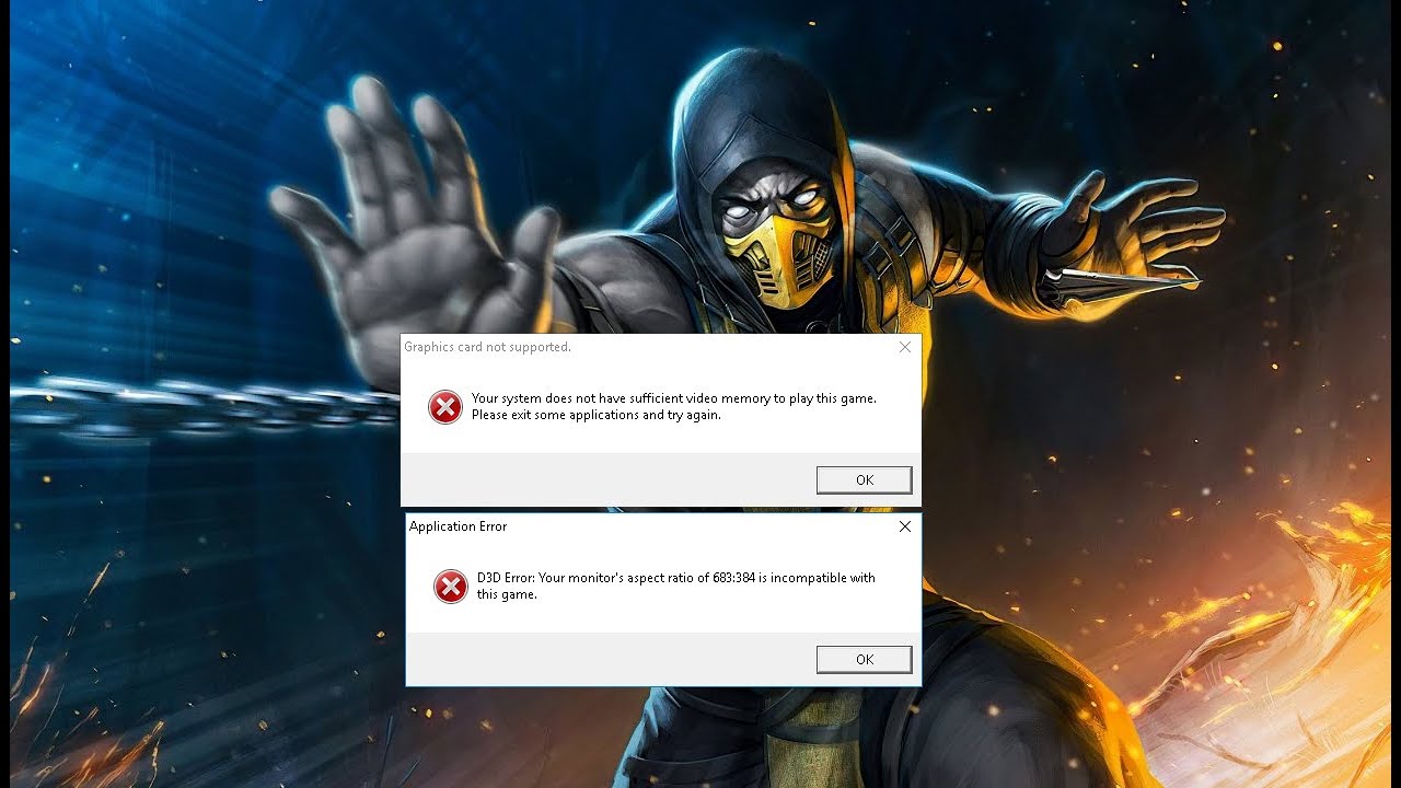 D3D Error Mortal kombat Komplete Edition